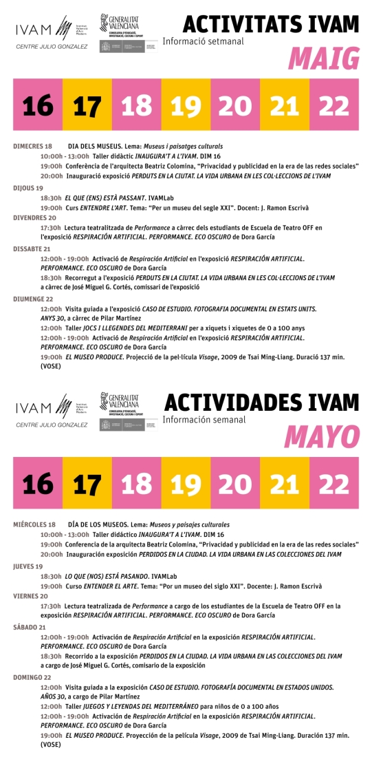 IVAM 16 al 22 mayo