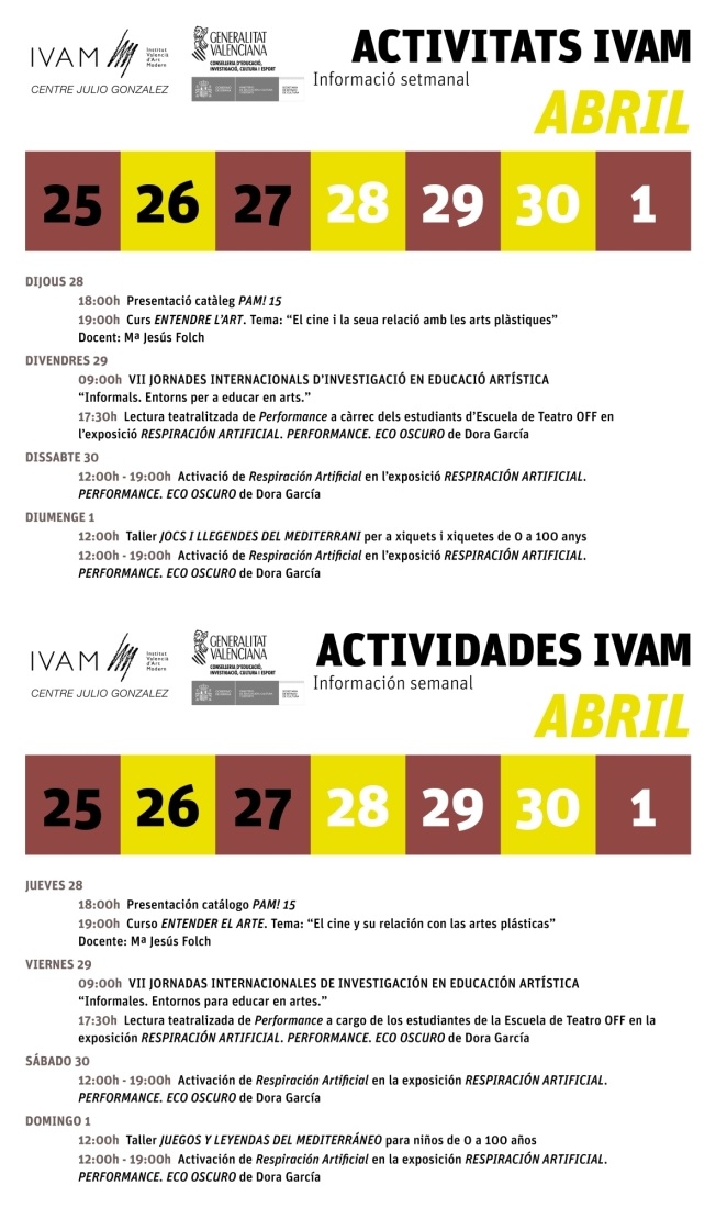 IVAM 25 abril a 1 mayo 2016