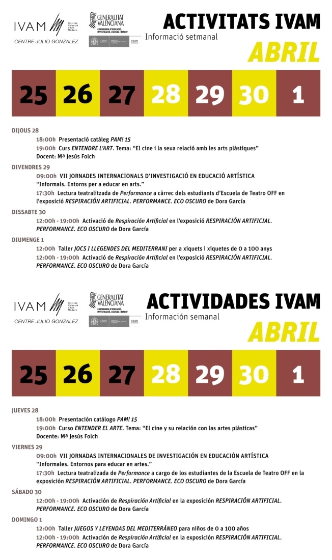 IVAM 25 abril a 1 mayo 2016