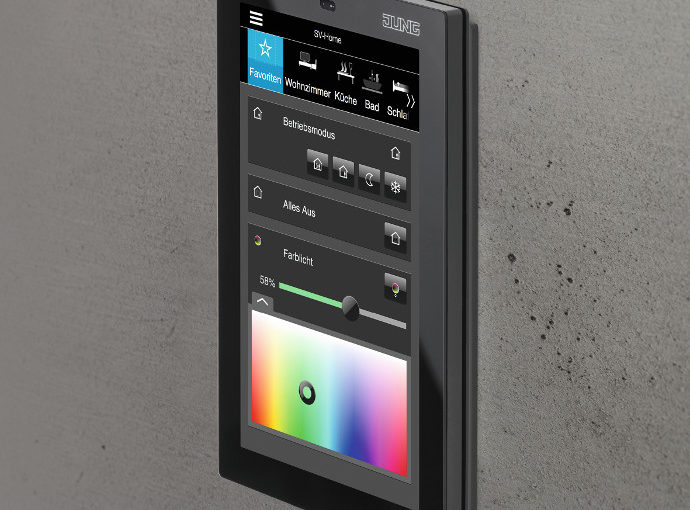 Jung nos muestra su panel Smart Control 5 para el control domótico en viviendas