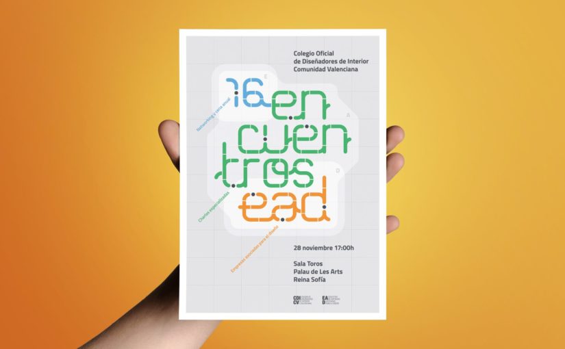 EL CARTEL DE LOS 16 ENCUENTROS EAD, DISEÑO DE SAMARUC, EN LA EXPOSICIÓN ‘PROHIBIT FIXAR CARTELLS. REA – CARTELLS VALENCIANS 2000-2020’