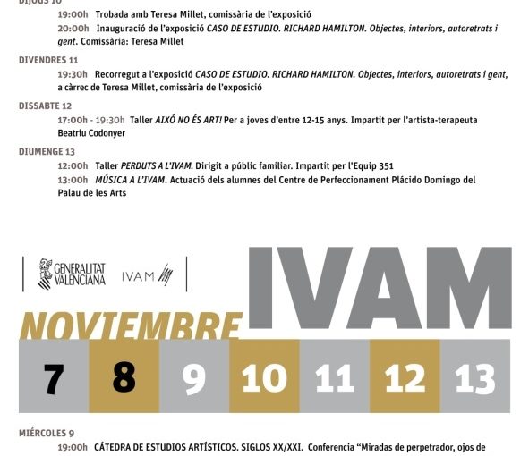 PROGRAMACIÓN DEL IVAM (SEMANA DEL 7 AL 13 DE NOVIEMBRE)
