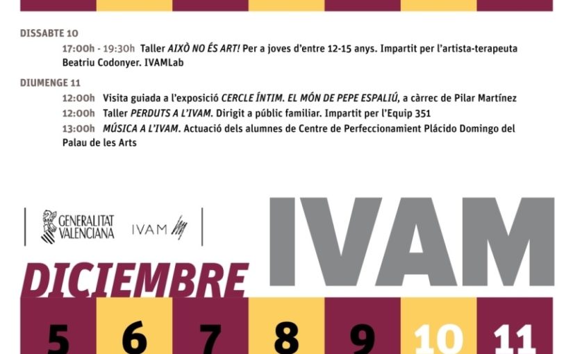 PROGRAMACIÓN DEL IVAM (SEMANA DEL 5 AL 11 DE DICIEMBRE)