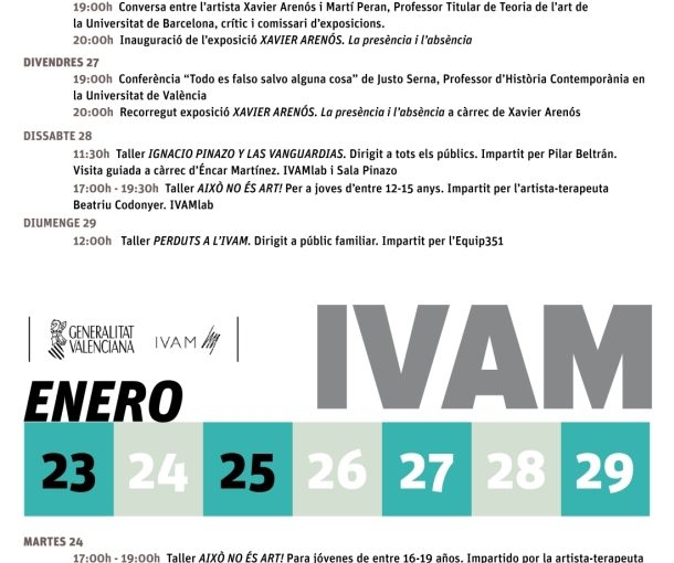 PROGRAMACIÓN DEL IVAM (SEMANA DEL 23 AL 29 DE ENERO)
