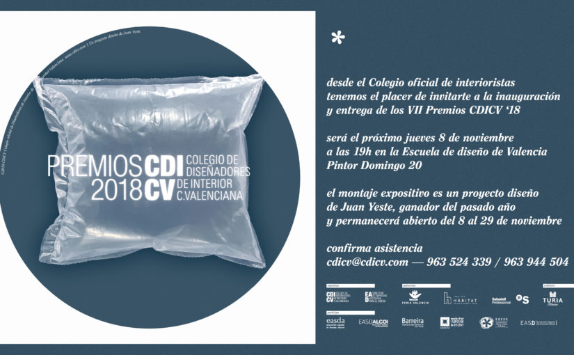8 DE NOVIEMBRE: INAUGURACIÓN Y ENTREGA DE LOS PREMIOS CDICV EN LA EASD VALENCIA