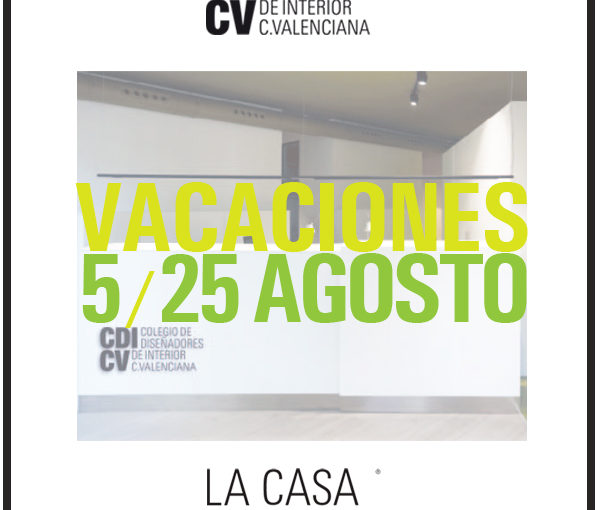 EL CDICV PERMANECERÁ CERRADO DEL 5 AL 25 DE AGOSTO